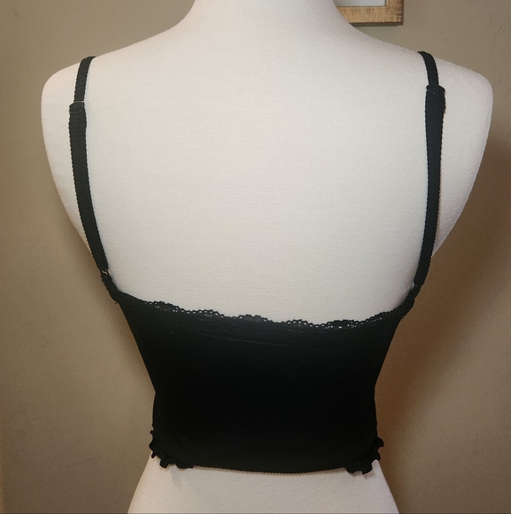 Cropped Knit Tank‎ Size XS Black - Picture 3 of 4